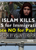 Wisconsin businessman Paul Neilan's billboard reads: ''Radical Islam Kills Americans. Vote YES for Immigration Control. Vote NO for Paul Ryan.''